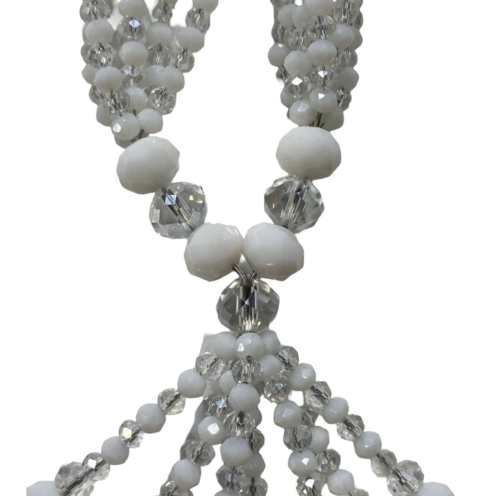 Handmade Gala de Obatalá – White and Clear Glass Beads for Iyawó - SanteriaGuide