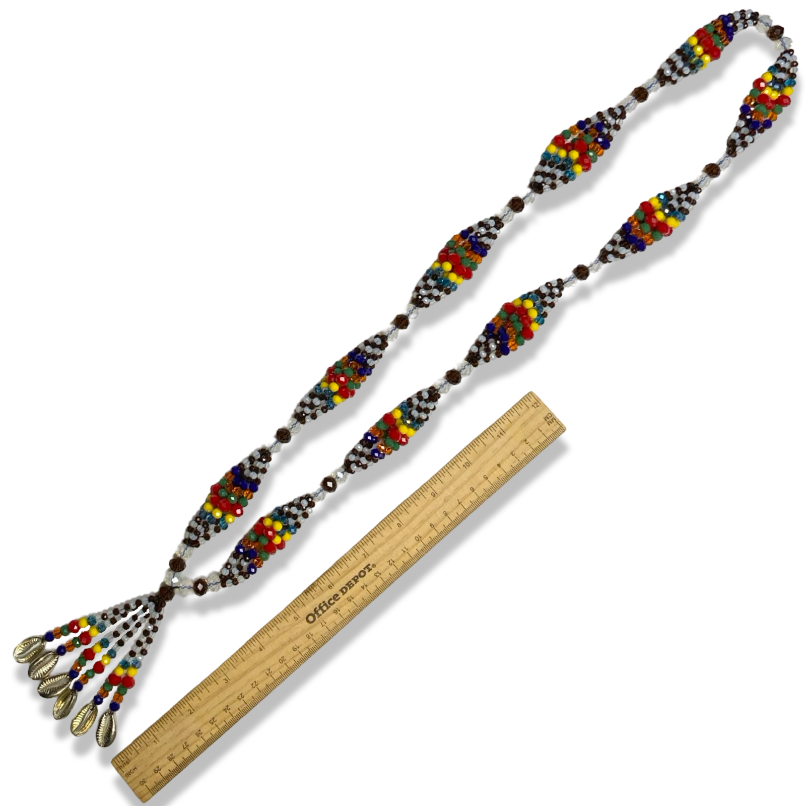 Handmade Gala de Agayú – Amber, White, Blue, Green, Red, and Yellow Glass Beads for Iyawó - SanteriaGuide