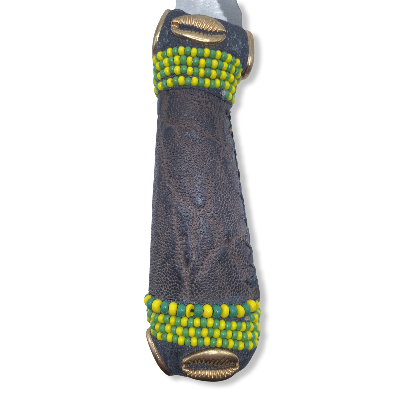 Pinaldo Cuchillo para Orunmila – De Piel, Diseño 1 (Knife with Leather for Orunmila – Design 1) - SanteriaGuide