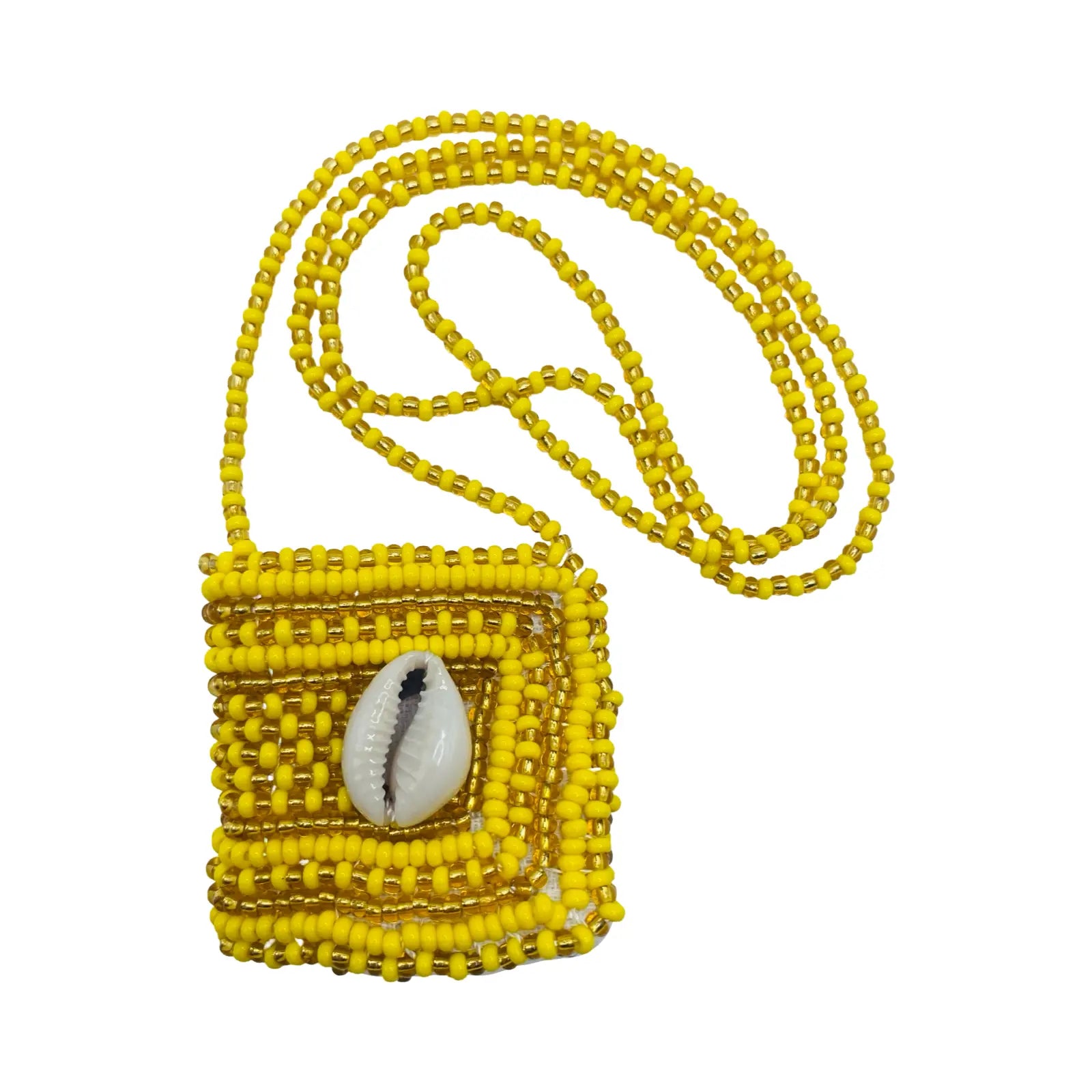 Handmade Eleke de Oshún with Macuto – Santería Necklace - SanteriaGuide