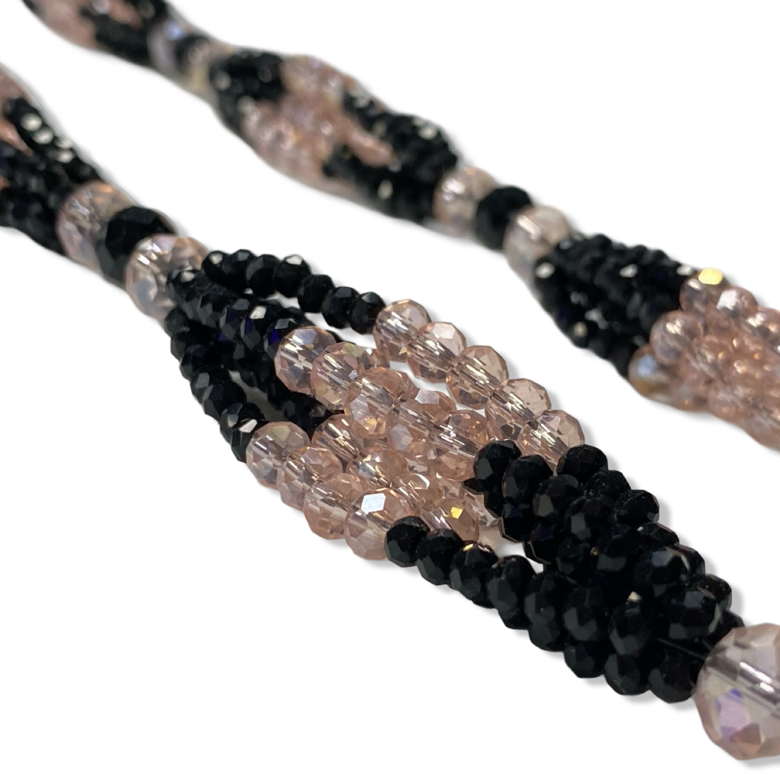 Handmade Gala de Naná Burukú – Black, Purple, and Gold Glass Beads for Iyawó - SanteriaGuide