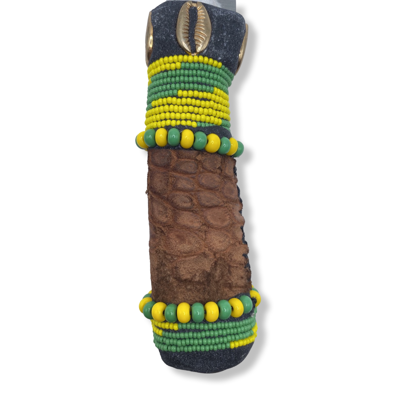 Pinaldo Cuchillo para Orunmila – De Piel, Diseño 2 (Knife with Leather for Orunmila – Design 2) - SanteriaGuide