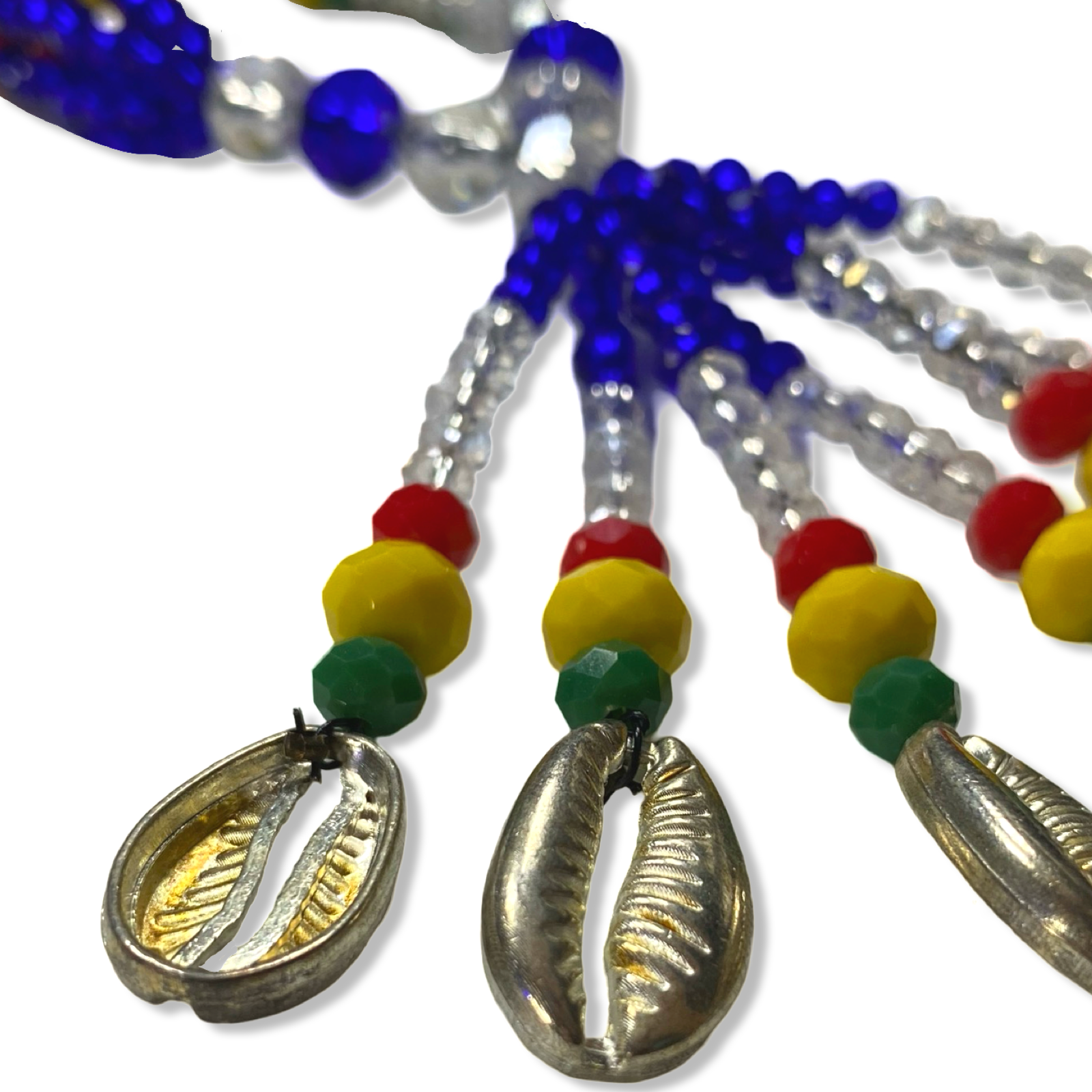 Handmade Gala de Olokun – Clear, Blue, Red, Yellow, and Green Glass Beads for Iyawó - SanteriaGuide