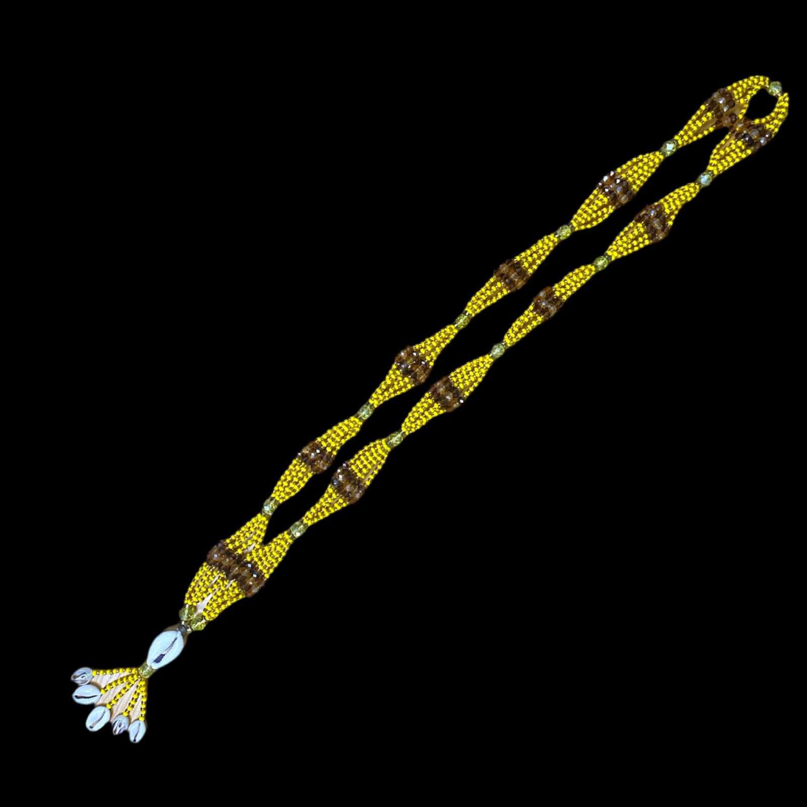 Oshún Gala Necklace with Ilde – Handmade with Sacred Beads