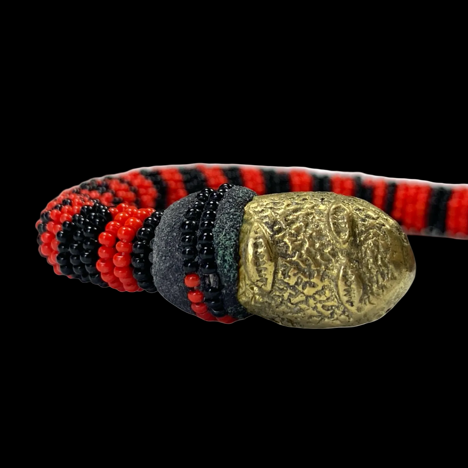Handmade Ilde de Eleguá Laroyé Eshu Bracelet - Cowrie Shells & Bronze Yoruba Santeria Orisha - SanteriaGuide