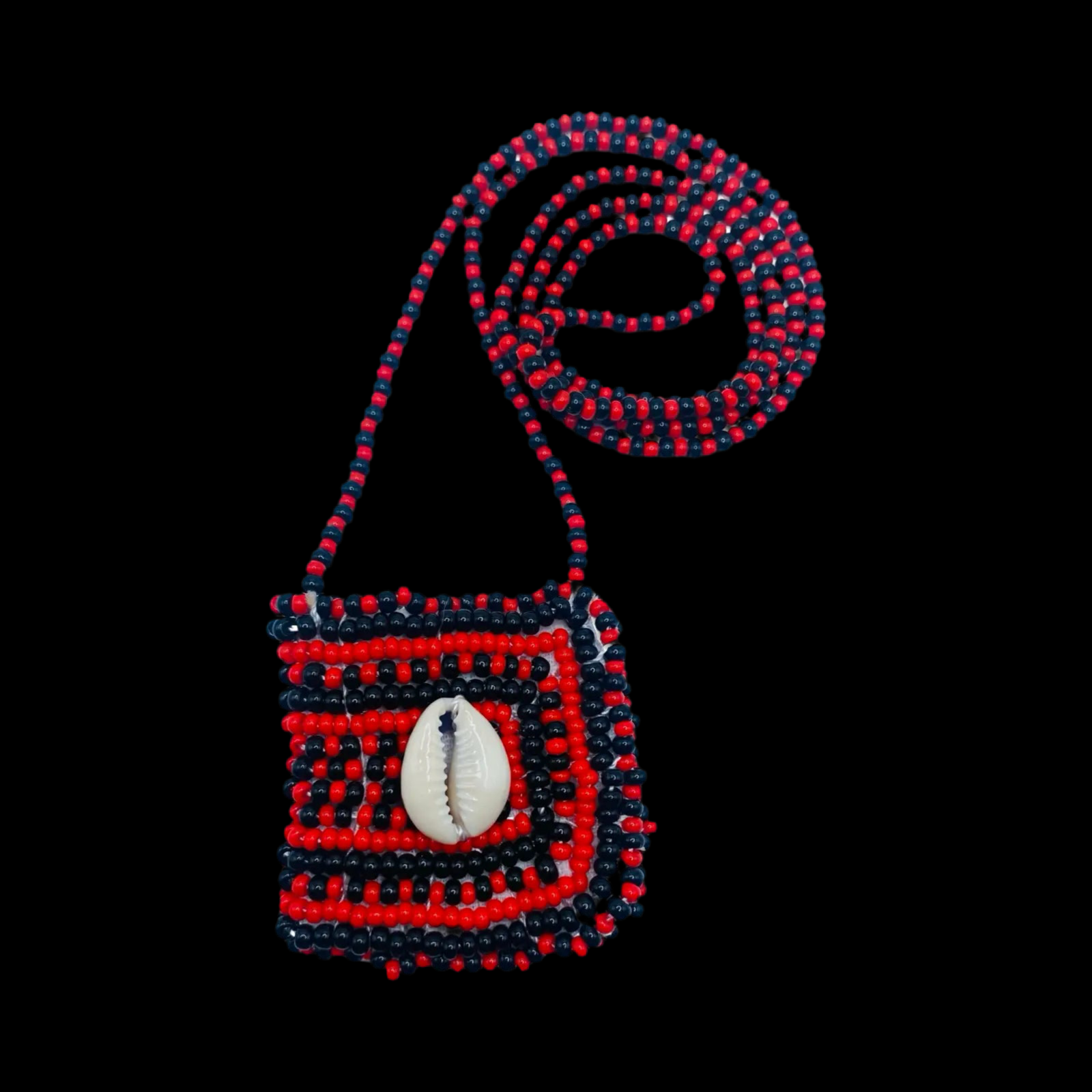 Eleguá Macuto – Handmade with Sacred Beads & Cowrie Shell