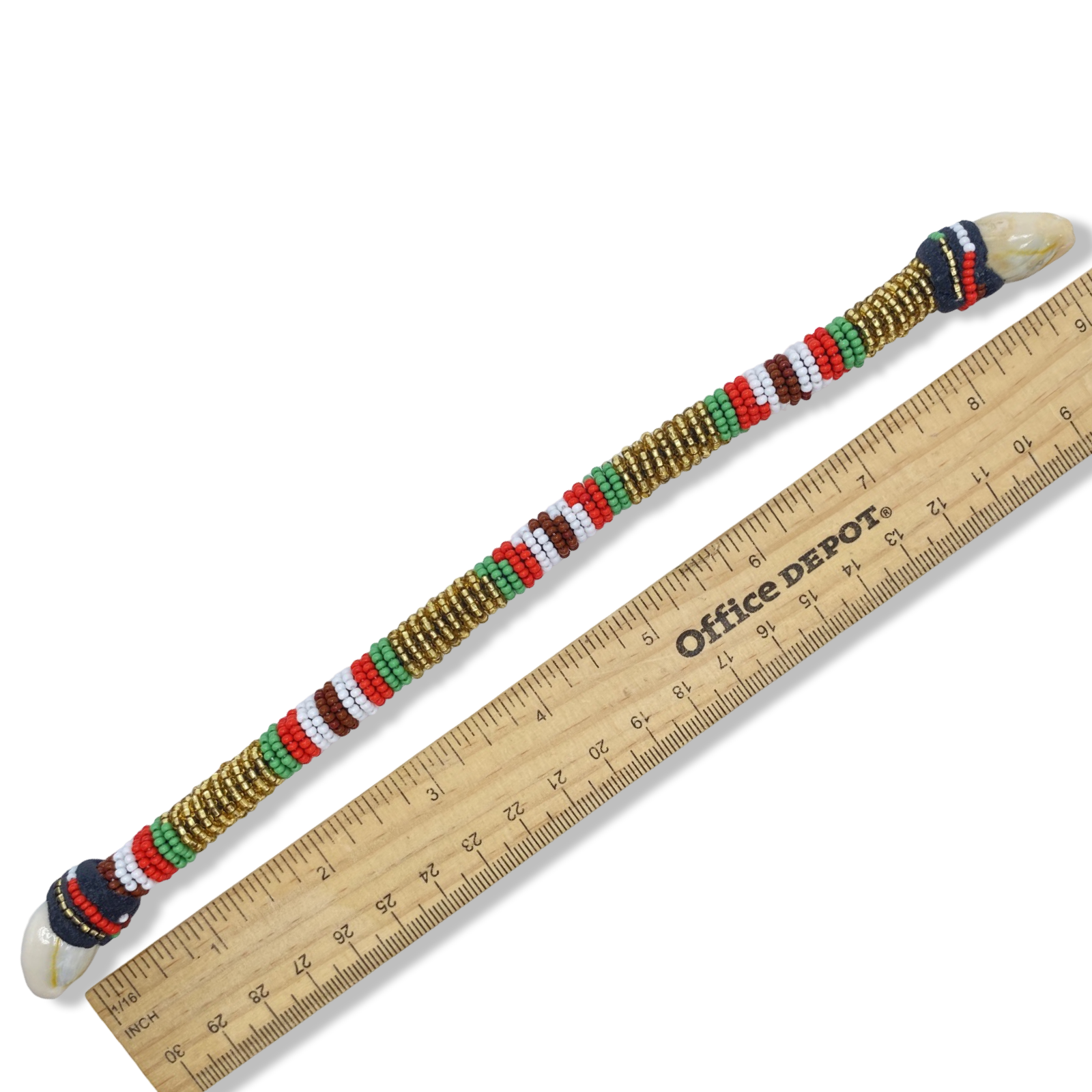 Handmade Ilde de Oshún Ibu Acuaro Bracelet - Cowrie Shells Yoruba Santeria Orisha - SanteriaGuide