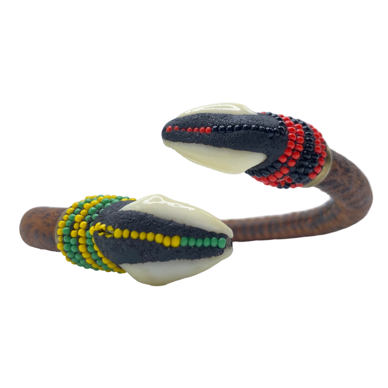 Handmade Ildé de Orula with Eleguá Bracelet - Leather Yoruba Santeria Orisha - SanteriaGuide