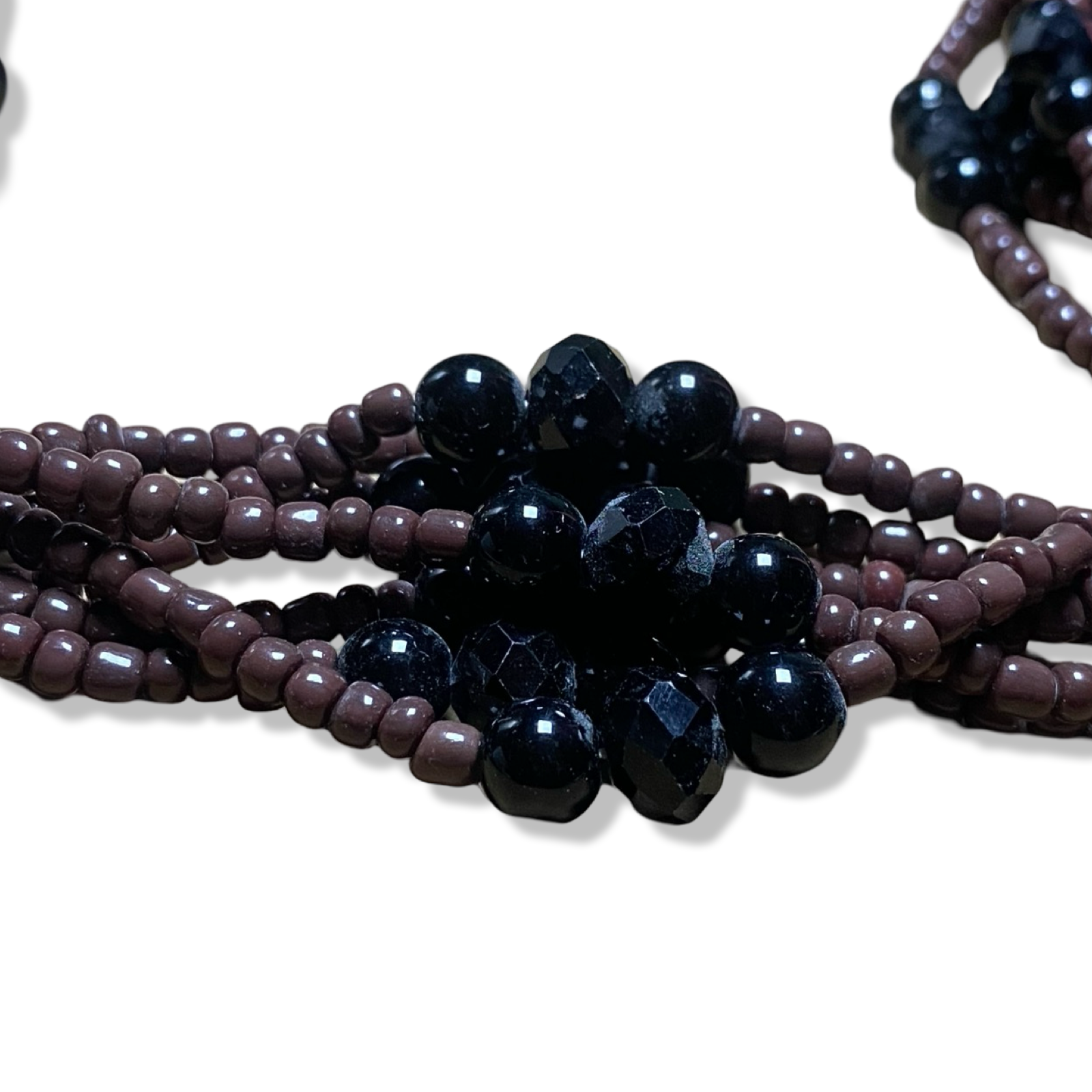 Handmade Mazo de Babalú Ayé - Blue & Brown Beads with Cowrie Shells Yoruba Santería Orisha - SanteriaGuide