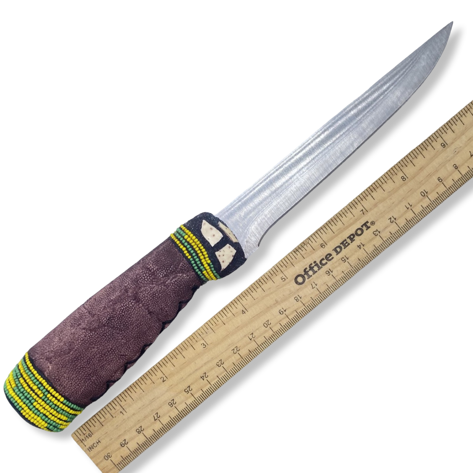 Pinaldo Cuchillo para Orunmila – De Piel, Diseño 3 (Knife with Leather for Orunmila – Design 3) - SanteriaGuide