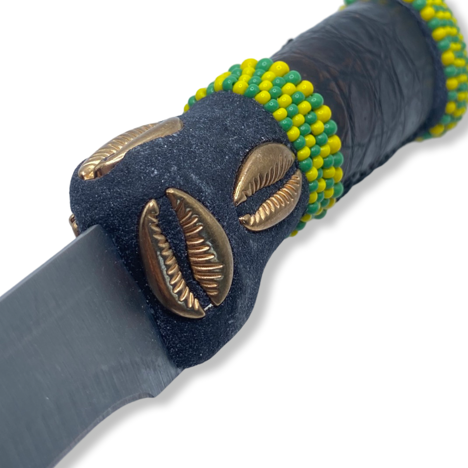 Pinaldo Cuchillo para Orunmila – De Piel, Diseño 5 (Knife with Leather for Orunmila – Design 5) - SanteriaGuide