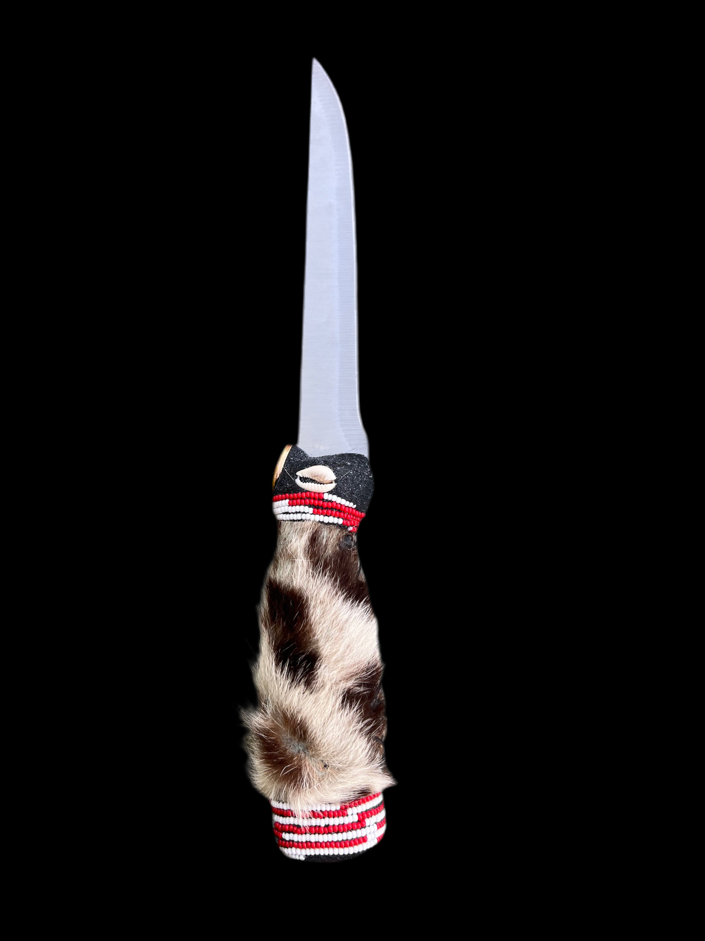 Shangó Ritual Pinaldo – Handmade Knife with Fur Handle