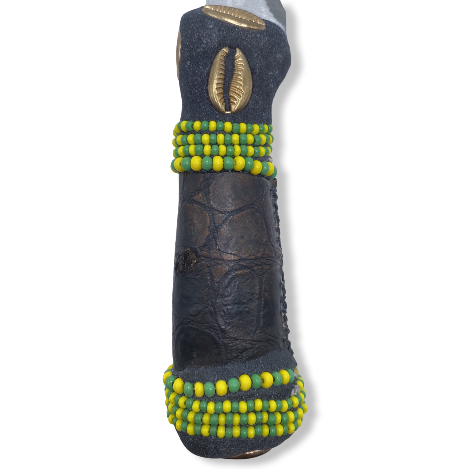 Pinaldo Cuchillo para Orunmila – De Piel, Diseño 5 (Knife with Leather for Orunmila – Design 5) - SanteriaGuide