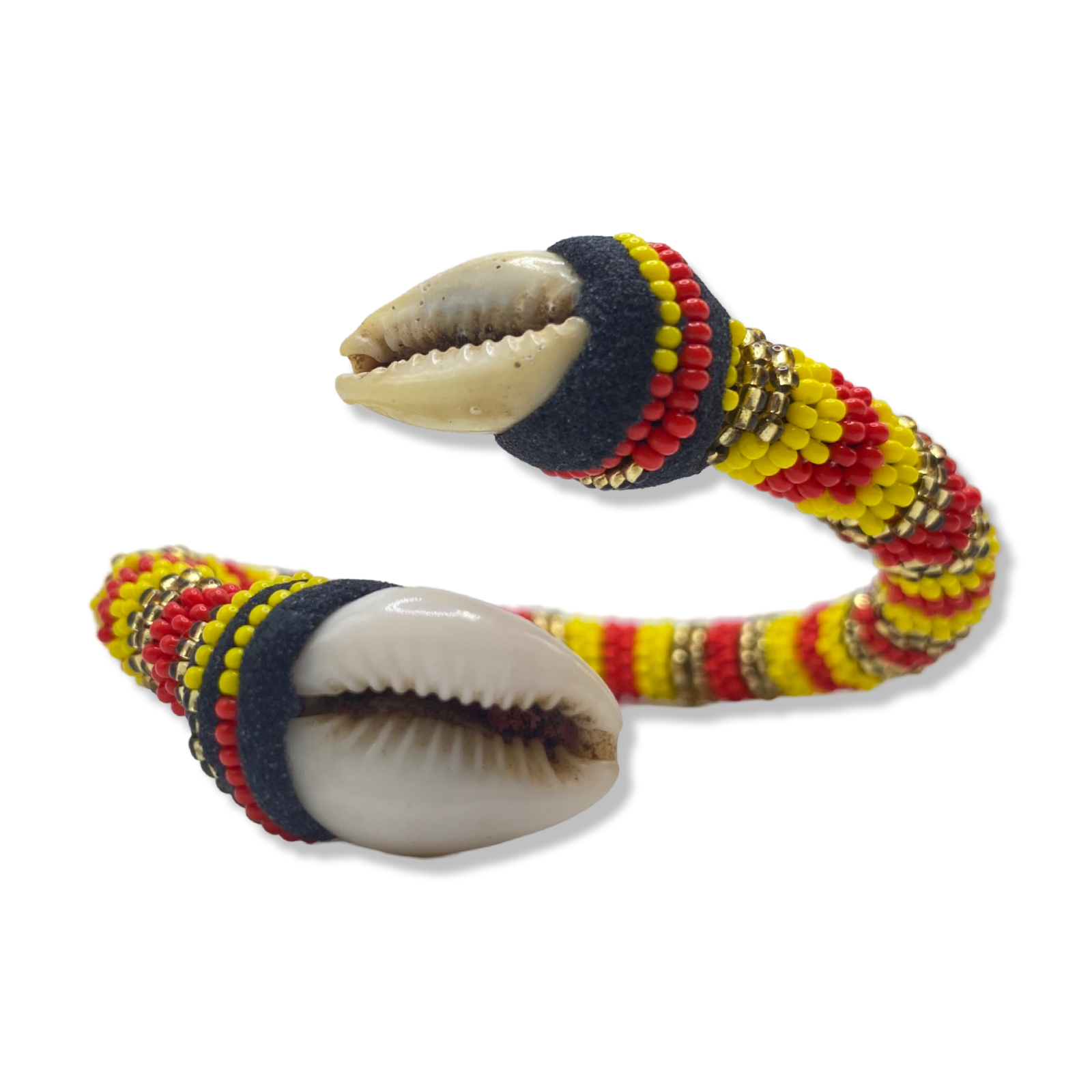 Handmade Ilde de Oshún Ibu Añá Bracelet - Cowrie Shells Yoruba Santeria Orisha - SanteriaGuide