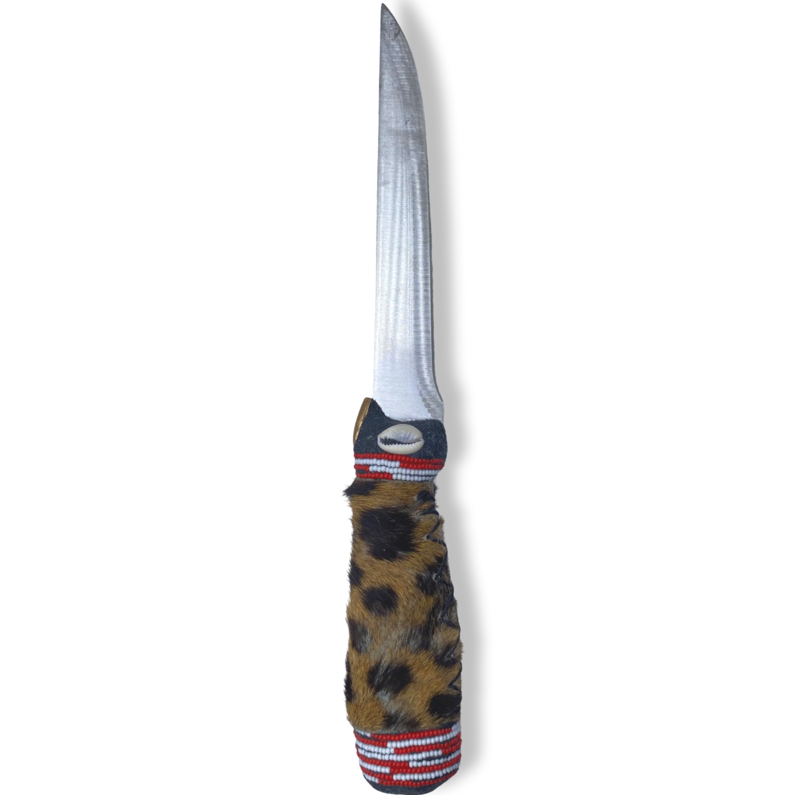 Pinaldo Cuchillo para Shango – De Piel, Diseño 1 (Knife with Leather for Shango – Design 1) - SanteriaGuide