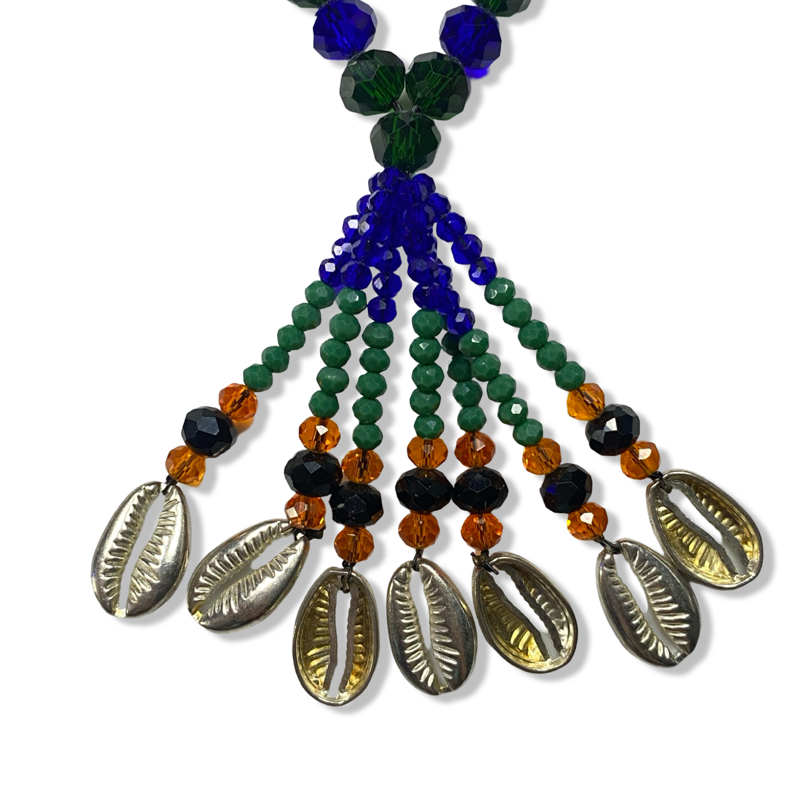 Handmade Gala de Inle – Blue, Amber, and Green Glass Beads for Iyawó - SanteriaGuide