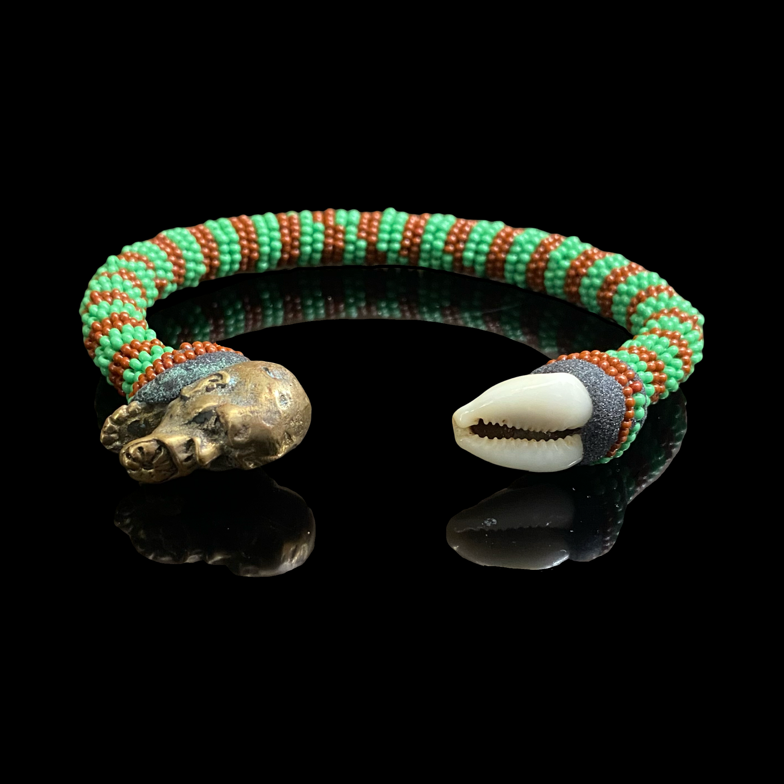 Handmade Ilde Pulsera for Ifá Orúnmila – Cowrie Shells & Bronze