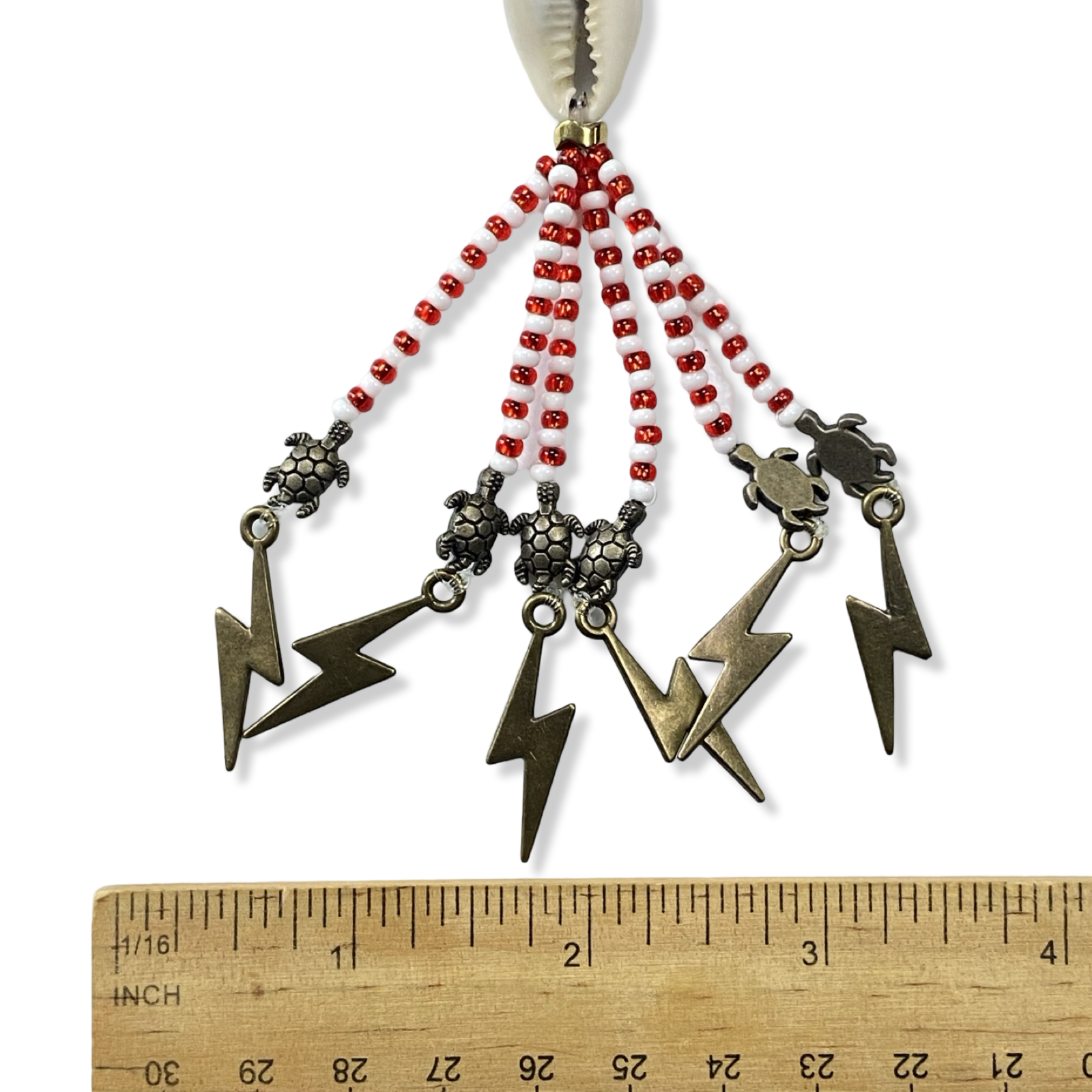 Handmade Gala de Shangó - Red & White Beads Yoruba Santería Orisha Mazo Necklace - SanteriaGuide