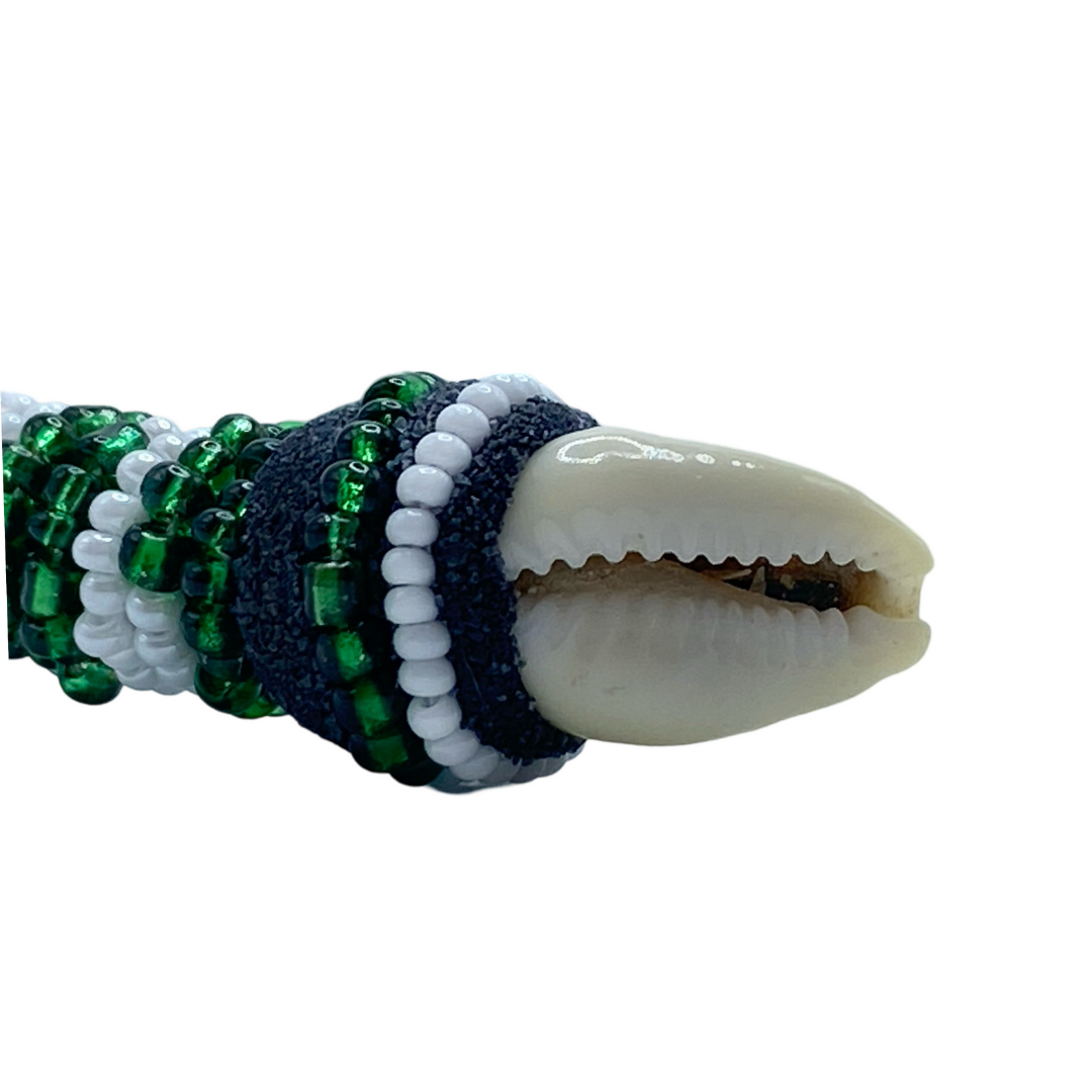 Pulsera hecha a mano Ilde de Obatalá Alaguema - Cowrie Shell Yoruba Santeria Orisha