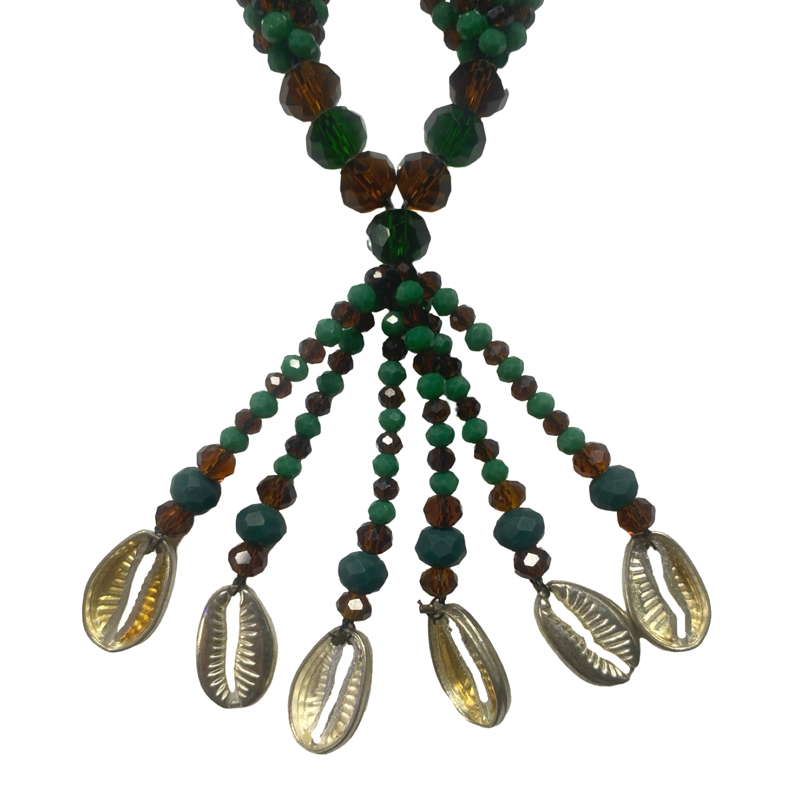 Handmade Gala para Babalawo – Afro-Cubano e Isese – Green and Yellow Glass Beads - SanteriaGuide