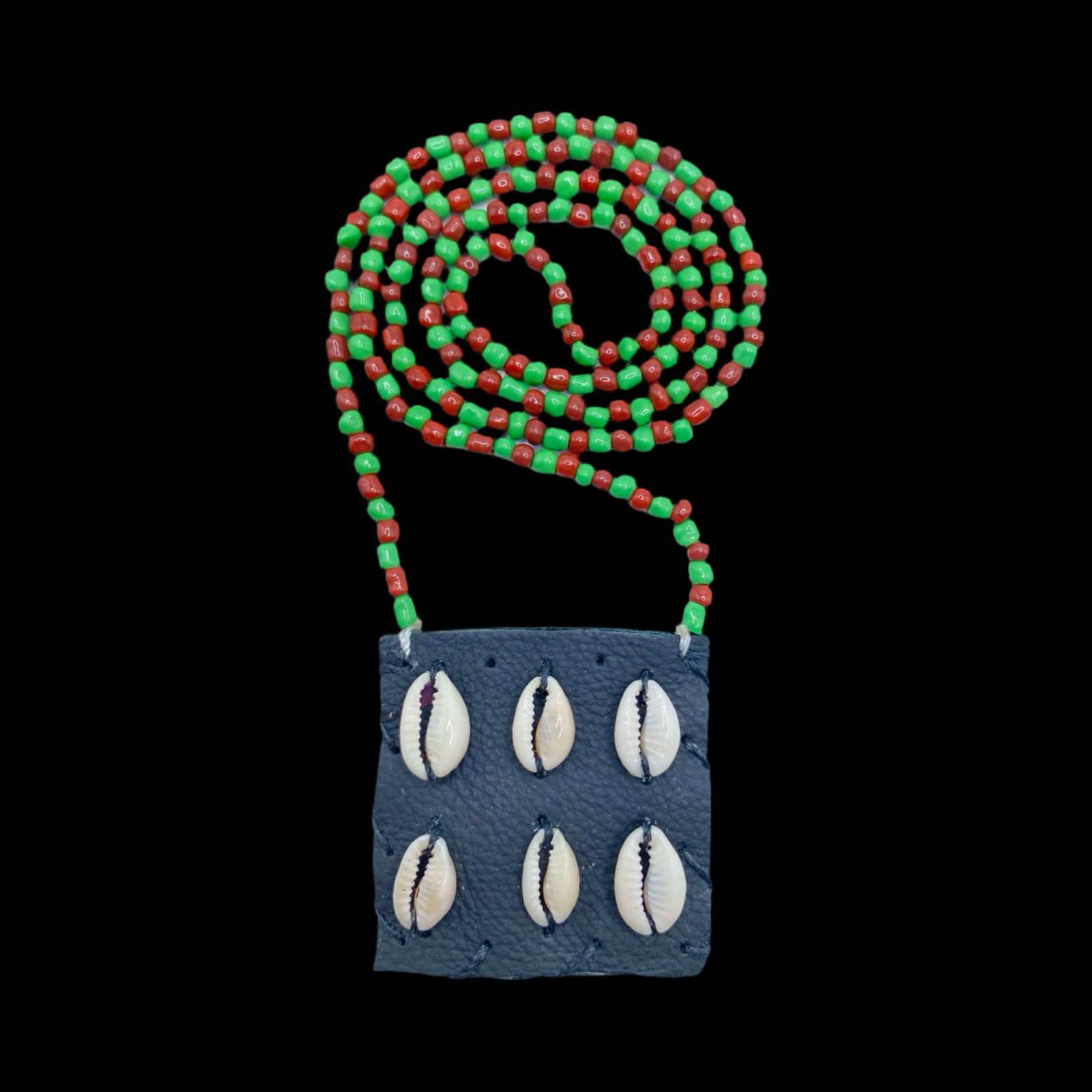 Eleke de Orula con Saco para Carga (Collar Sagrado/Collar with Pouch) – Sabiduría y Protección