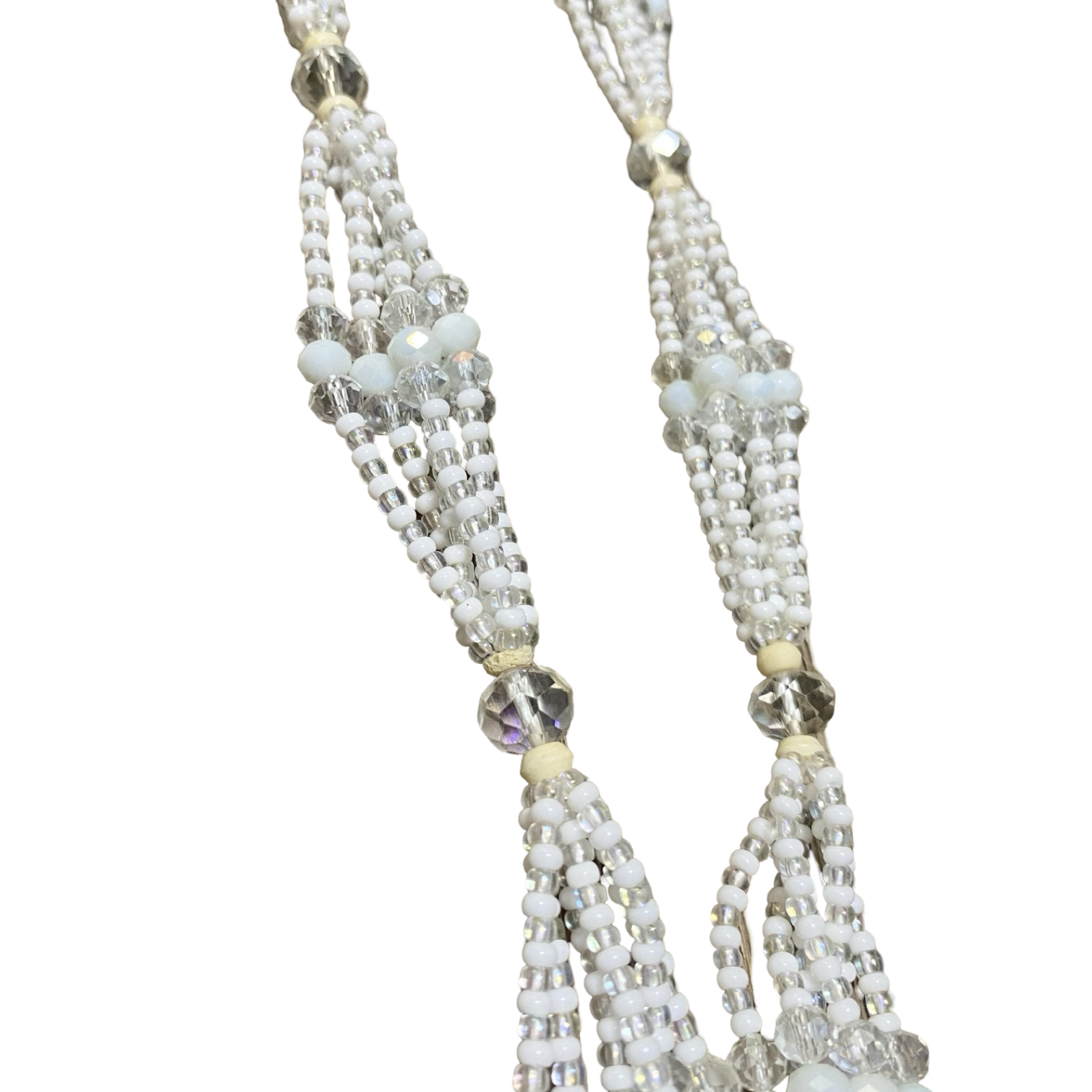 Obatalá Gala Necklace with Ilde – Handmade with Sacred Beads