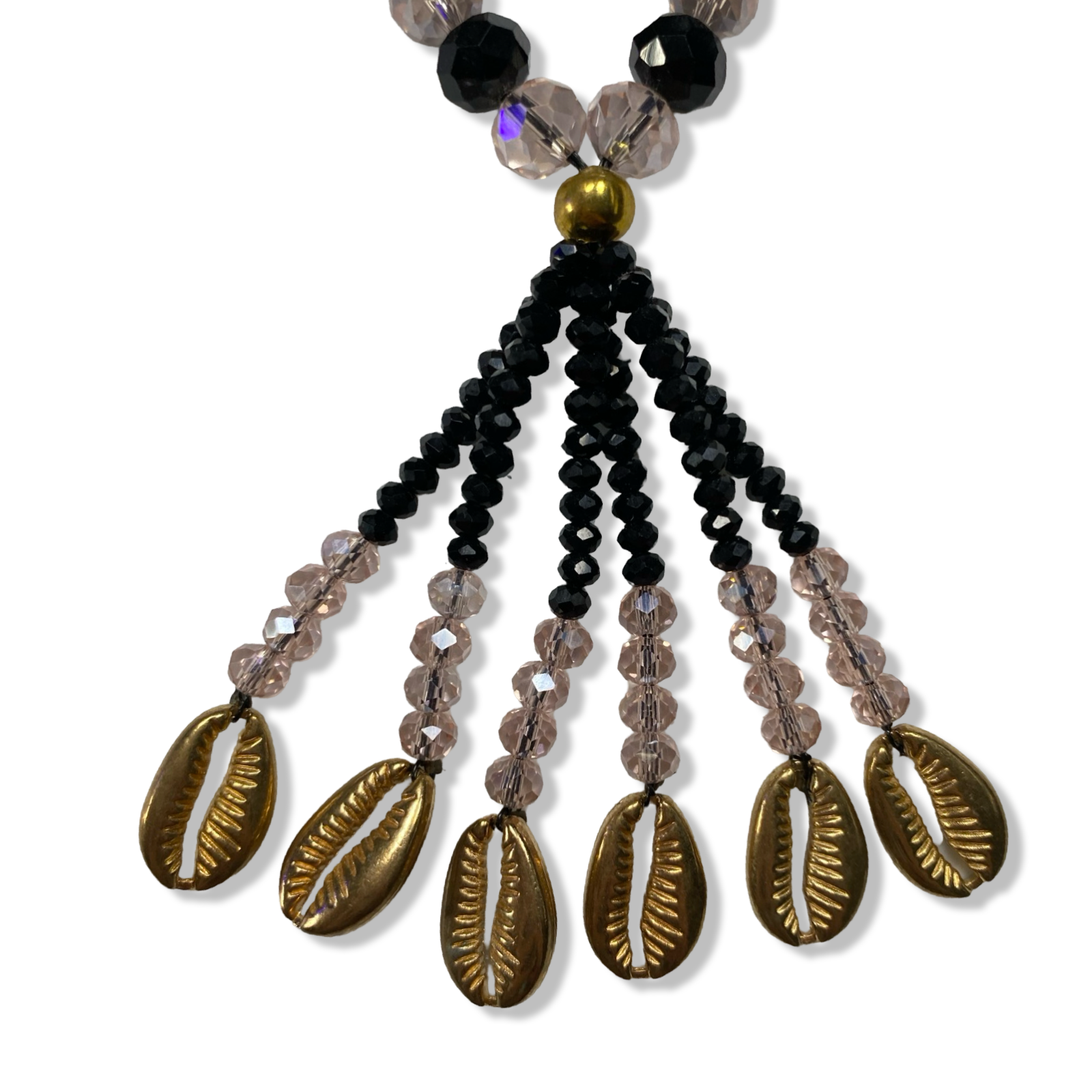 Handmade Gala de Naná Burukú – Black, Purple, and Gold Glass Beads for Iyawó - SanteriaGuide