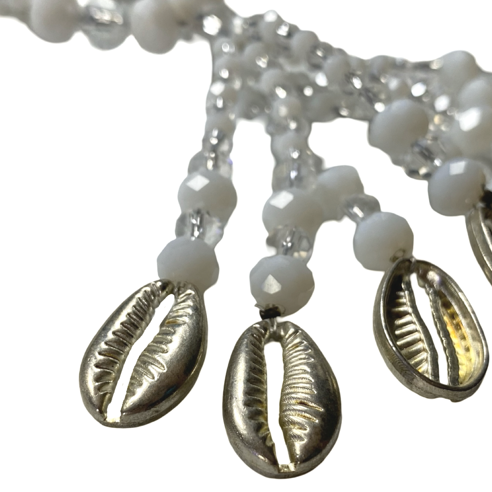 Handmade Gala de Obatalá – White and Clear Glass Beads for Iyawó - SanteriaGuide