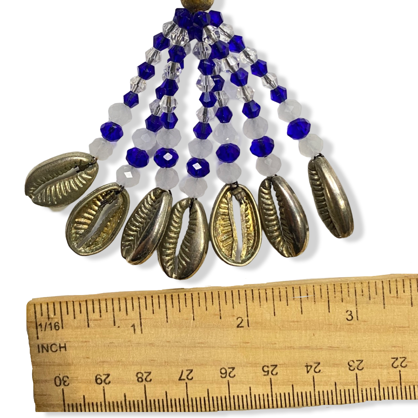 Handmade Gala de Yemayá - Clear and Blue Beads Yoruba Santería Orisha Mazo Necklace - SanteriaGuide