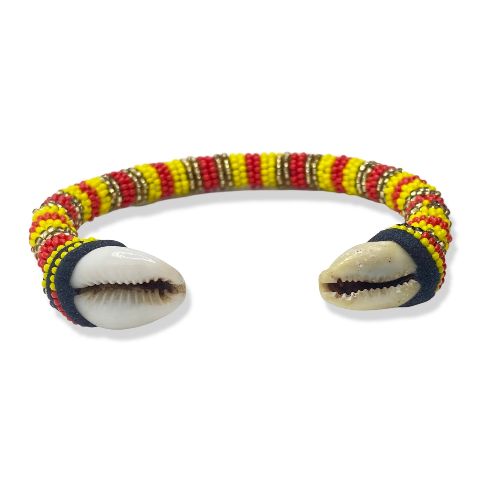 Handmade Ilde de Oshún Ibu Añá Bracelet - Cowrie Shells Yoruba Santeria Orisha - SanteriaGuide
