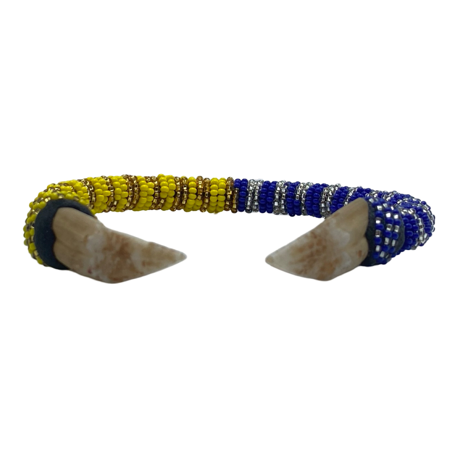 Handmade Ilde de Las Dos Aguas con Diente - Yoruba Santeria Orisha Bracelet - SanteriaGuide