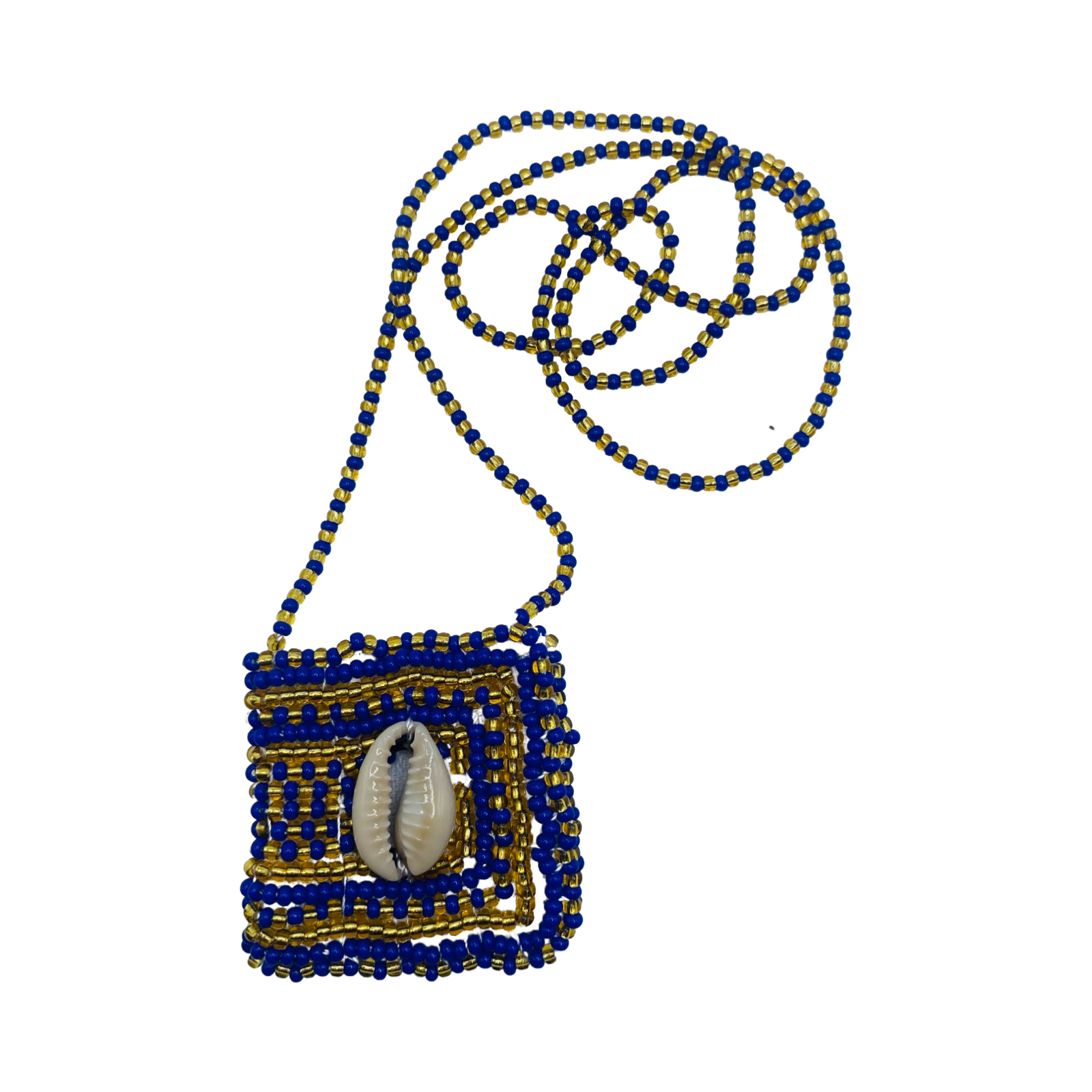 Handmade Eleke de Ochosi con Macuto - Yoruba Santeria Orisha Necklace - SanteriaGuide