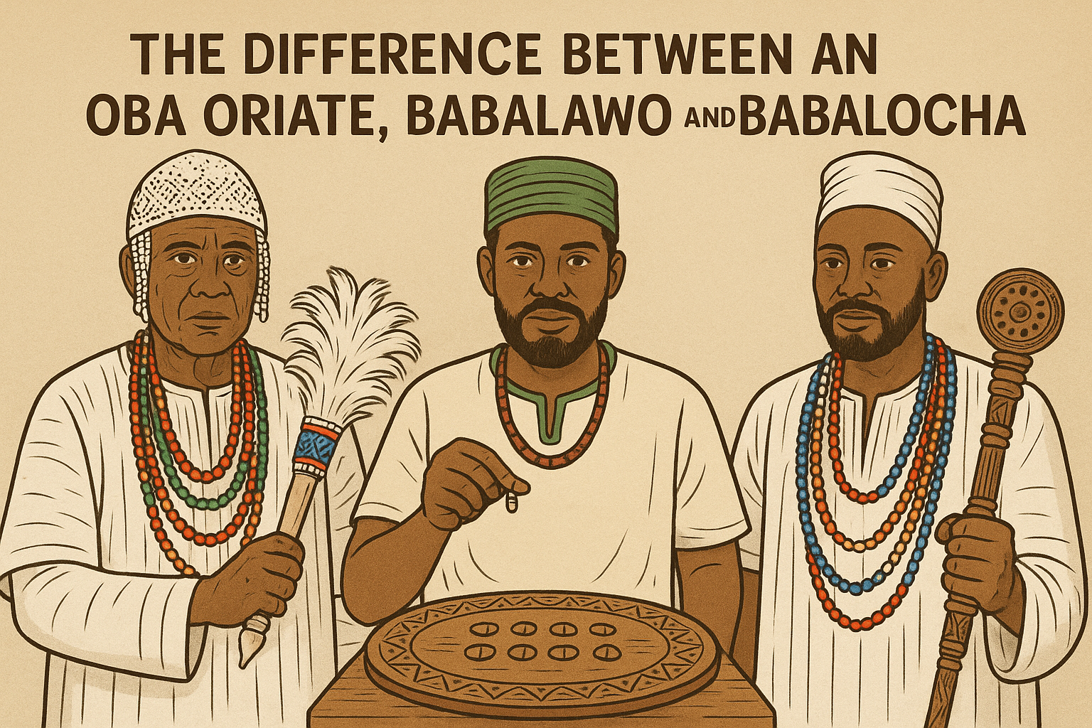 The difference between an Oba Oriate,Babalawo and a Babalocha