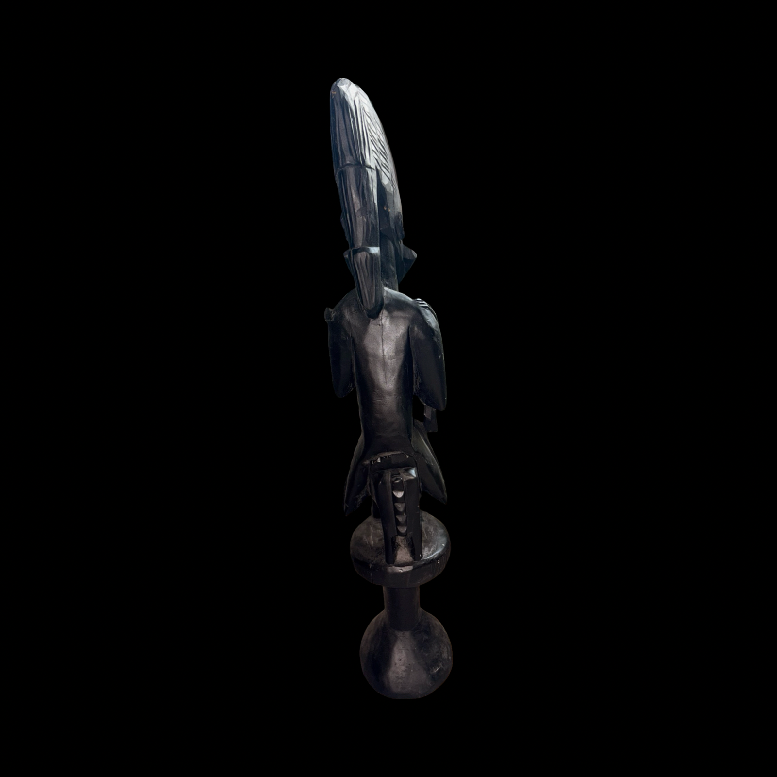 Hand-Carved Eshu Eleguá Statue - Yoruba Orisha Guardian of Crossroads & Destiny