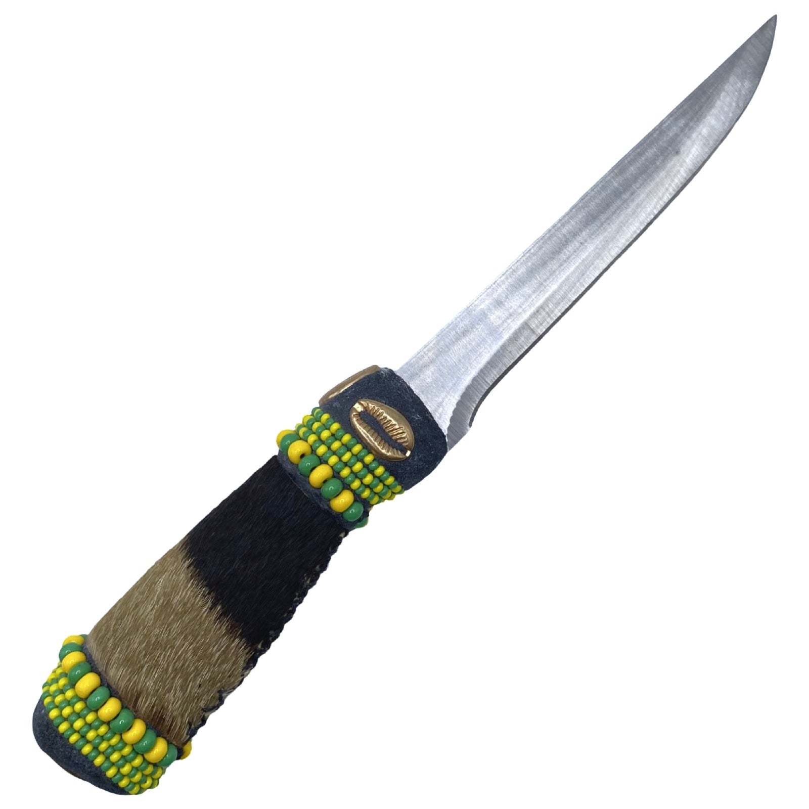 Cuchillo para Babalawo Santero Oba Oriate Orunmila - De Piel - Diseño 7