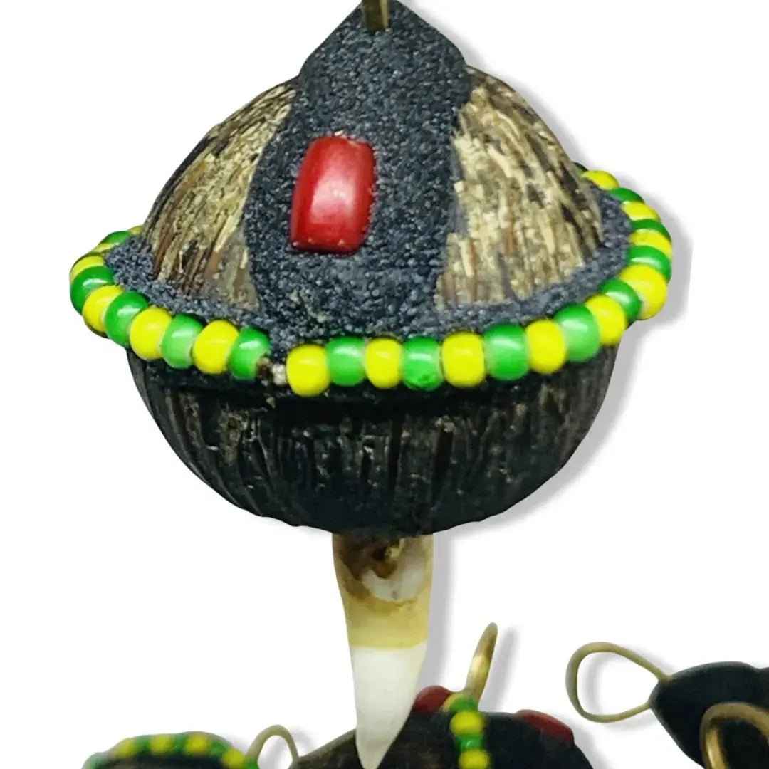 1 Ikin De 4 Ojos eleke / necklace de Ifa Orula Orunmila Yoruba Santeria Ifa Orisha Babalawo - SanteriaGuide