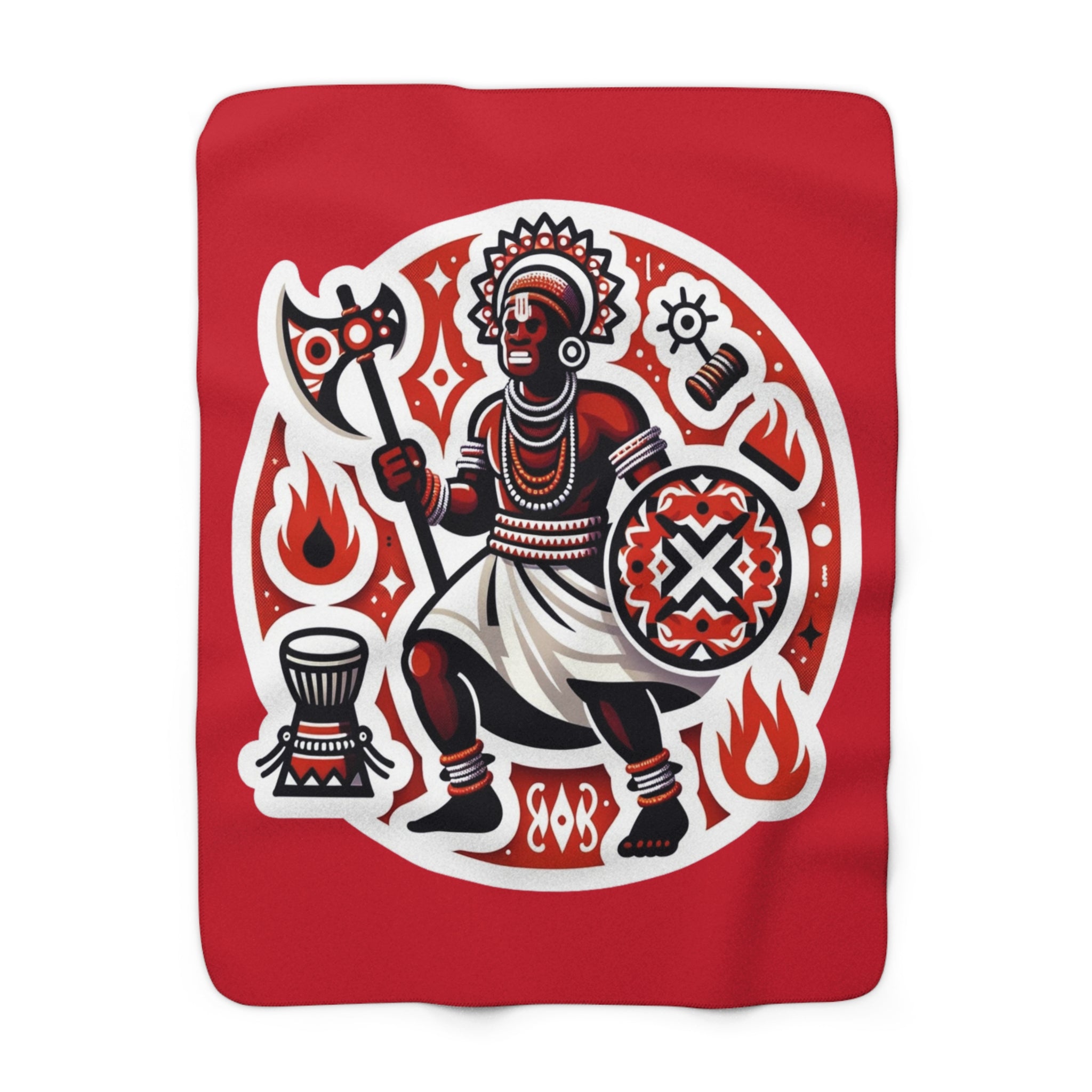 Shango Sherpa Fleece Blanket - SanteriaGuide