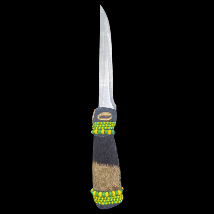 Pinaldo Cuchillo para Orunmila – De Piel, Diseño 7 (Cuchillo con Cuero para Orunmila – Diseño 7)