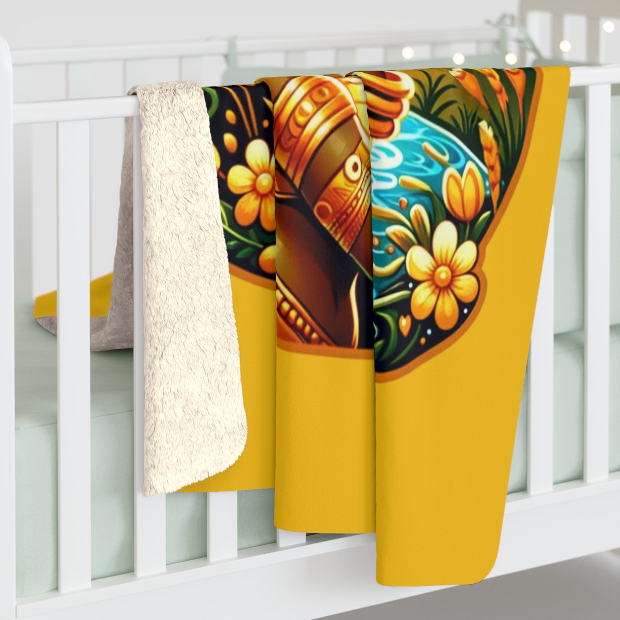 Oshun Sherpa Fleece Blanket - SanteriaGuide