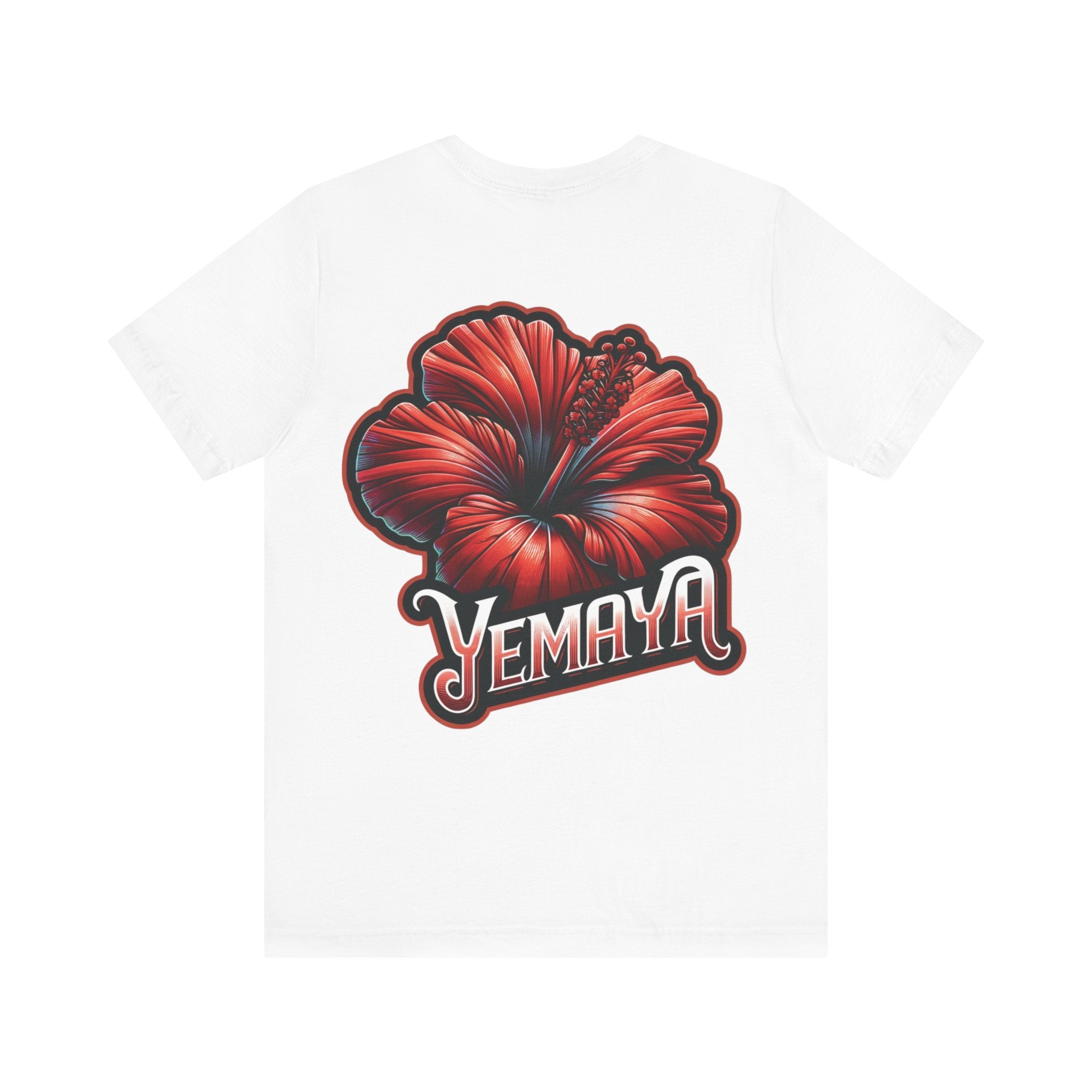 Yemaya Red Hibiscus T-Shirt - Spiritual Orisha Worship & Yoruba Mythology - SanteriaGuide