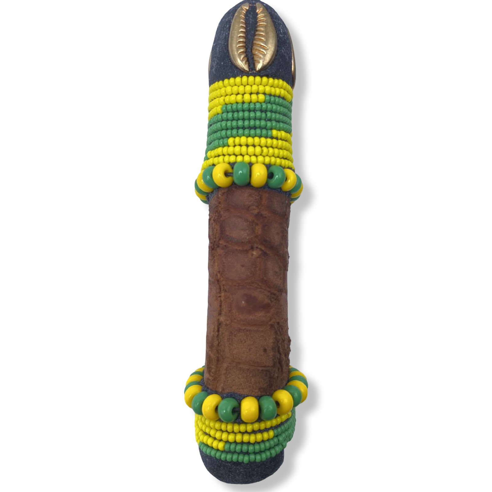 Cuchillo para Babalawo Santero Oba Oriate Orunmila - De Piel - Diseño 2