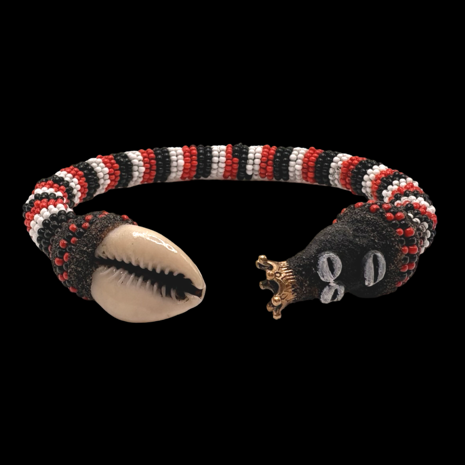 Pulsera Hecha a Mano Ilde de Eleguá Laroyé - Conchas de Cauri o Diseño de Cara Yoruba Santería Orisha