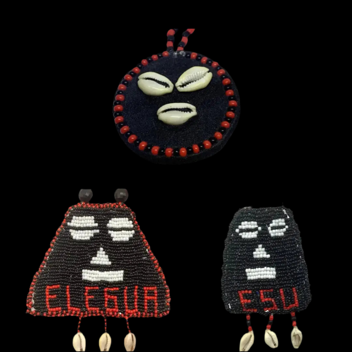 Collares de Eleguá, Elewá y Eshu Hechos a Mano – Diseños Únicos en Círculo, Triángulo y Rectángulo | Santería, Ifá, Babalawo y Palo Mayombe