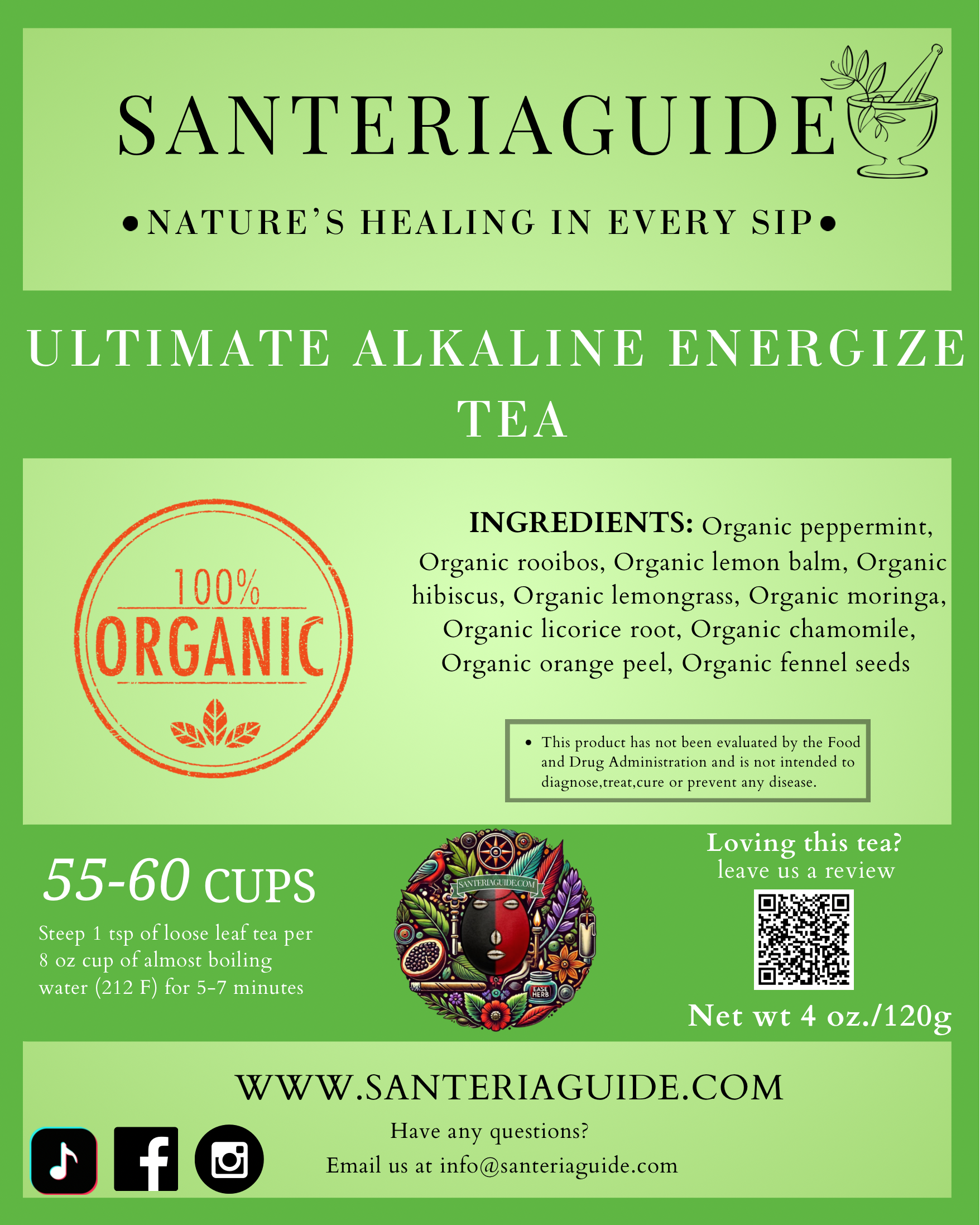 SanteriaGuide Ultimate Alkaline Energize Tea - SanteriaGuide