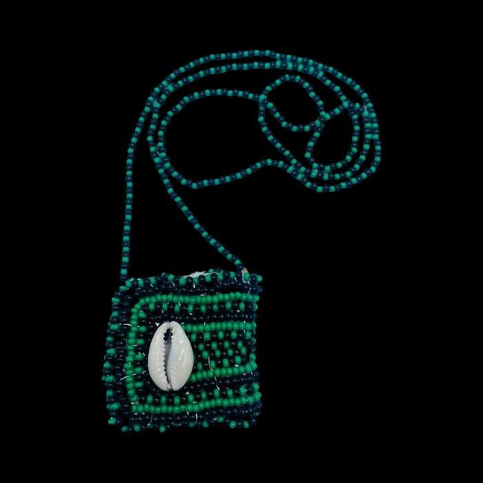 Ogún Macuto – Handmade with Sacred Beads & Cowrie Shell