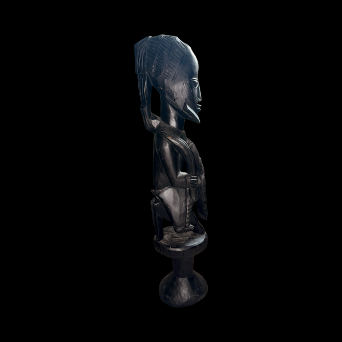 Hand-Carved Eshu Eleguá Statue - Yoruba Orisha Guardian of Crossroads & Destiny