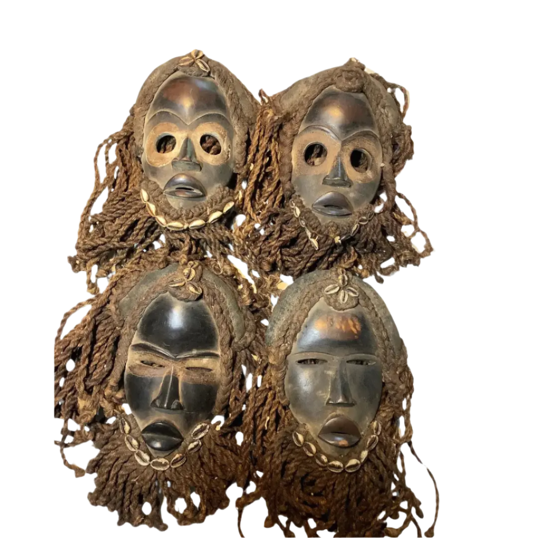 Dan Mask with Cowries and Rope Beard African mask great size OFFERS