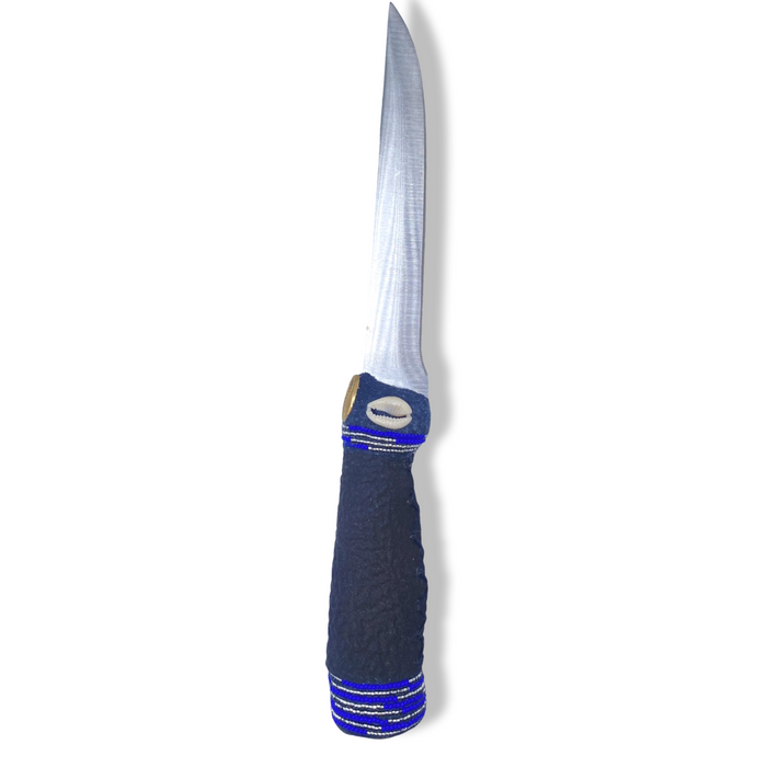 Pinaldo Cuchillo para Yemayá – De Piel, Diseño 1 (Knife with Leather for Yemayá – Design 1)
