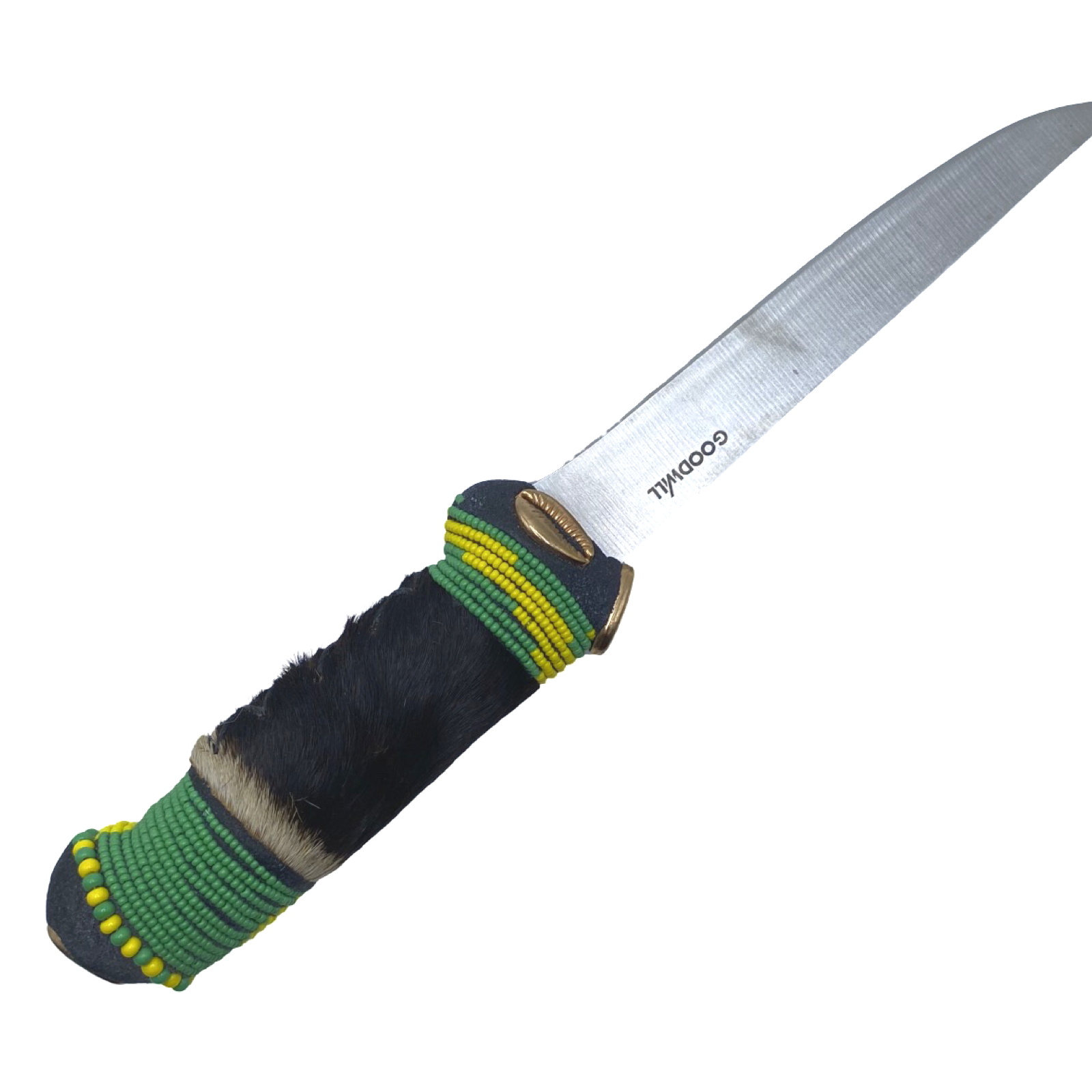 Cuchillo para Babalawo Santero Oba Oriate Orunmila - De Piel - Diseño 6