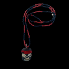 Eleke hecho a mano con colgante de cabeza de Eleguá – Collar de santería yoruba